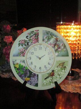 Birds & Flowers Clock